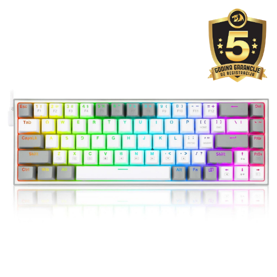 REDRAGON CASTOR K631WG-RGB TIPKOVNICA - RDEČA STIKALA