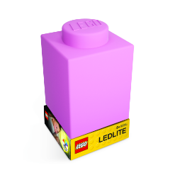 LEGO SILCONE LED NIGHTLIGHT PINK NOČNA LUČKA
