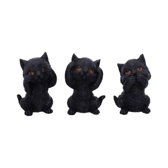 NEMESIS NOW Three wise kitties figurica