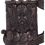 NEMESIS NOW BRONZE DRAKKAR VIKING vrč 15CM
