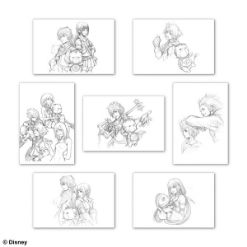KINGDOM HEARTS POSTCARD SET C ILLUSTRATED BY TETSUYA NOMURA razglednice