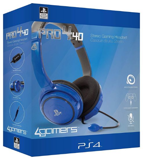 4GAMERS PRO4-40 PS4 STEREO GAMING SLUŠALKE BLUE