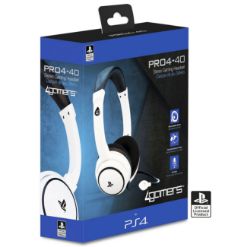 4GAMERS PRO4-40 PS4 STEREO GAMING SLUŠALKE WHITE