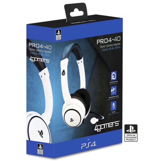 4GAMERS PRO4-40 PS4 STEREO GAMING SLUŠALKE WHITE