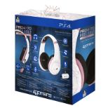 4GAMERS PS4 STEREO GAMING HEADSET ROSE GOLD EDITION - ABSTRACT WHITE