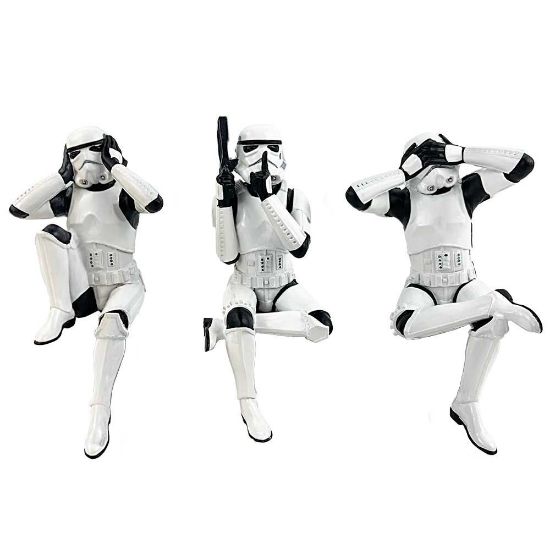 NEMESIS NOW Three wise sitting Stormtroopers figurica