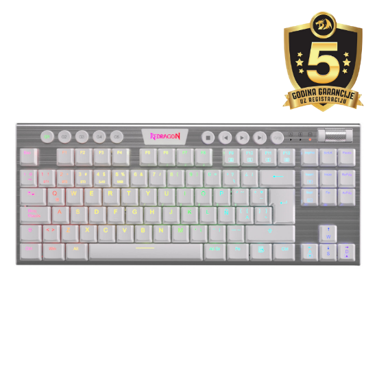 REDRAGON HORUS TKL K621W RGB MEHANSKA ŽIČNA/BREZŽIČNA TIPKOVNICA, RDEČA STIKALA