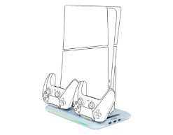 BIGBEN PS5 SLIM polnilna postaja z ventilatorjem