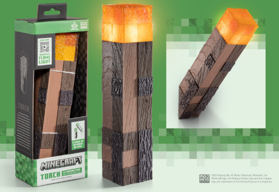 NOBLE COLLECTION Minecraft Illuminating torch replika