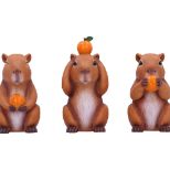 NEMESIS NOW THREE WISE CAPYBARAS figure 10.5CM