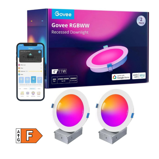 GOVEE RGBWW RECESSED DOWNLIGHT 2-PACK