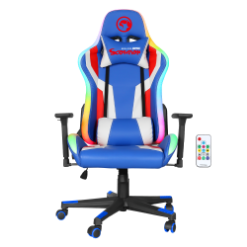 GAMING STOL - MARVO CH-128BL RGB MODRE BARVE