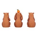 NEMESIS NOW THREE WISE CAPYBARAS figure 10.5CM
