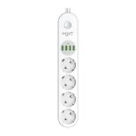 MOYE VOLTAIC POWER STRIP 16A/4000W/4USB/4 SOCKETS RAZDELILNA LETEV