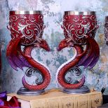 NEMESIS NOW DRAGONS DEVOTION GOBLETS 18.5CM (SET OF 2) keliha