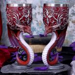 NEMESIS NOW DRAGONS DEVOTION GOBLETS 18.5CM (SET OF 2) keliha