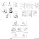 KINGDOM HEARTS POSTCARD SET B ILLUSTRATED BY TETSUYA NOMURA razglednice