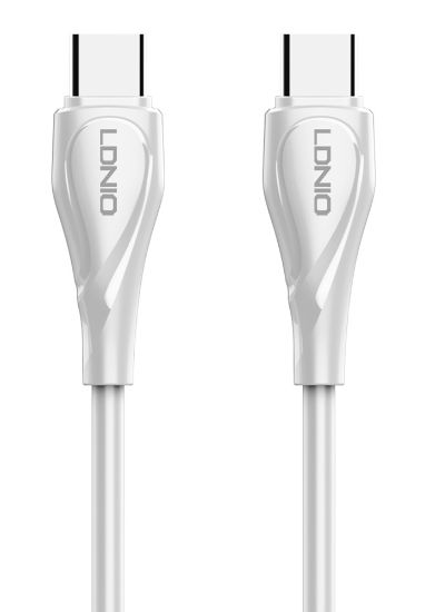 LDNIO CHARGING DATA CABLE (C-C) 65W 1M WHITE LC611C