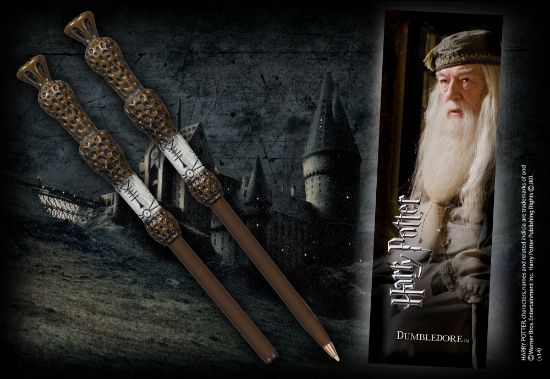 NOBLE COLLECTION Harry Potter Dumbledore wand pisalo in bookmark