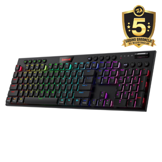 REDRAGON HORUS PRO K618RGB-PRO WIRED & 2.4G & BT RED SWITCH TIPKOVNICA