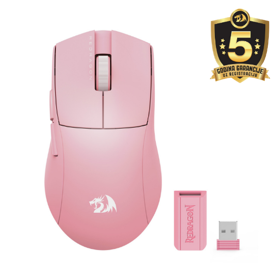 REDRAGON K1NG PRO M916-PRO-1K BREZŽIČNA MIŠKA ROZA BARVE