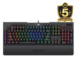 REDRAGON BRAHMA PRO K586 RGB GAMING MEHANSKA TIPKOVNICA, RDEČA STIKALA