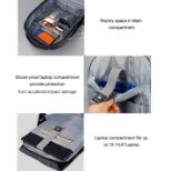 TIGERNU CRATER NAHRBTNIK ZA PRENOSNI RAČUNALNIK 16" SIV