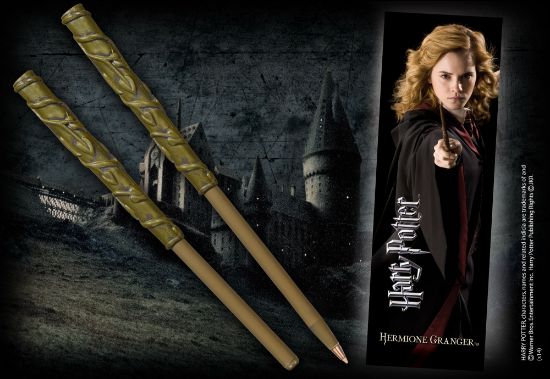 NOBLE COLLECTION Harry Potter Hermione wand pisalo in bookmark