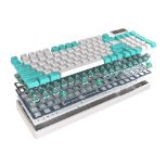 MARVO KG972W RGB brezžična mehanska tipkovnica belo-modre barve