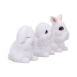 NEMESIS NOW THREE WISE BUNNIES figure 9CM