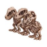 NEMESIS NOW THREE WISE TYRANNOSAURUS REX SKELETONS figure 9.3CM
