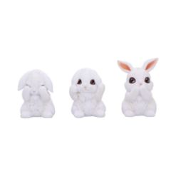 NEMESIS NOW THREE WISE BUNNIES figure 9CM