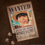 CINEREPLICAS: ONE PIECE - MAGNETIC PUZZLE - WANTED LUFFY IN A4 sestavljanka