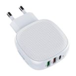 MOYE VOLTAIC USB POLNILNI ADAPTER PD TYPE-C QC 3.0 220V 28.5W BELE BARVE + PD LIGHTNING CABLE