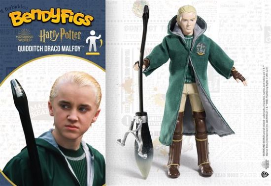 NOBLE COLLECTION Bendyfig Harry Potter Quidditch Draco Malfoy figurica