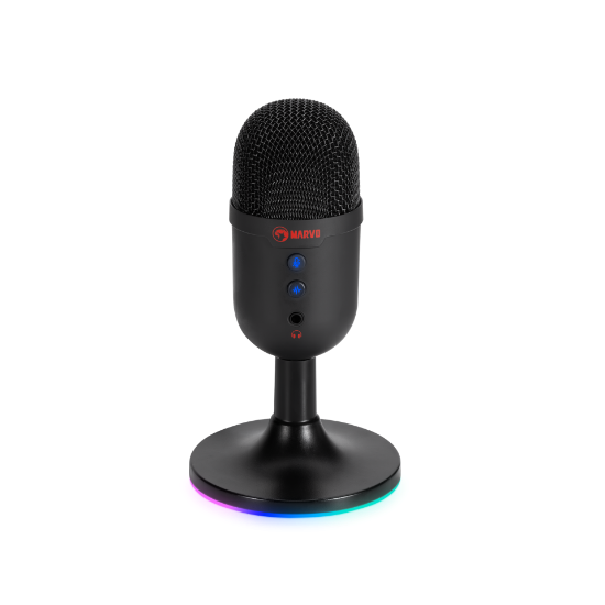 MARVO MIC-06 RGB BK MIKROFON ČRNE BARVE