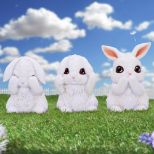 NEMESIS NOW THREE WISE BUNNIES figure 9CM