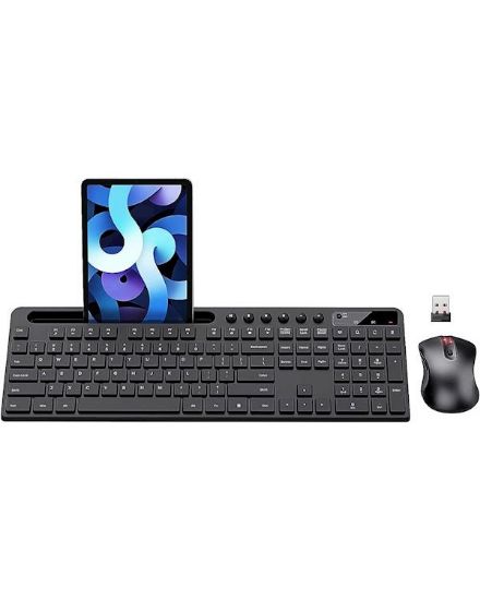 MARVO OFFICE KC411W EN BK BREZŽIČNI KOMPLET TIPKOVNICE IN MIŠKE ČRNE BARVE - SLO/HR LAYOUT