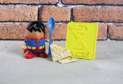 PALADONE DC Comics Superman Egg Cup and Toast Stamp set za zajtrk