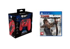 DRAGONSHOCK MIZAR BREZŽIČNI KONTROLER ZA PS4, PC, MOBILE - RDEČE BARVE + PS4 TOMB RAIDER + PS4 TOMB RAIDER