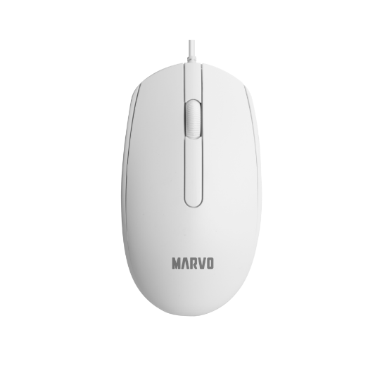 MARVO OFFICE MS003 WH MIŠKA BELE BARVE