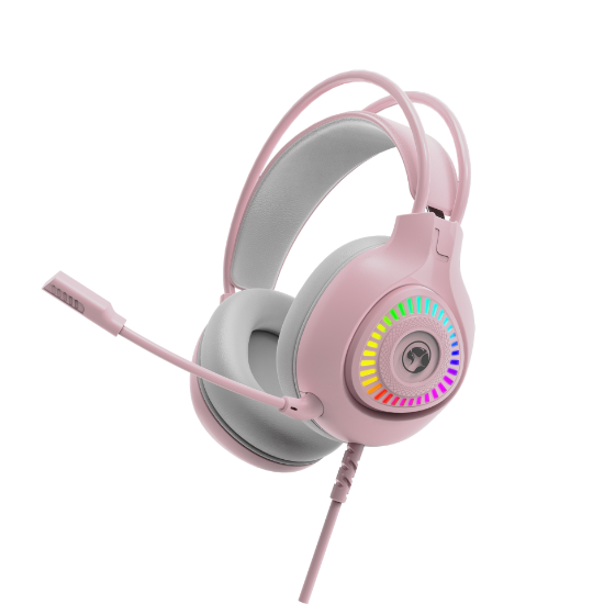 MARVO H8325 RGB PK ŽIČNE SLUŠALKE ROZA BARVE