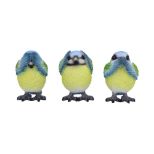 NEMESIS NOW THREE WISE BLUE TITS figure 8CM