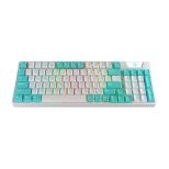MARVO KG972W RGB brezžična mehanska tipkovnica belo-modre barve