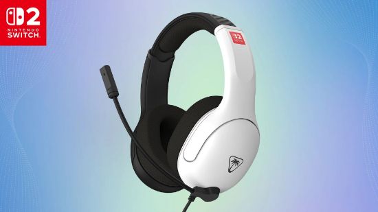 TURTLE BEACH NINTENDO SWITCH 2 AIRLITE FIT ŽIČNE SLUŠALKE ČRNO-BELE BARVE