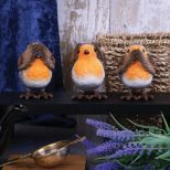NEMESIS NOW THREE WISE ROBINS figure 8CM