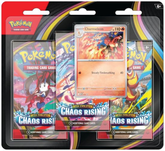 POKEMON TCG: MEGA EVOLUTION - CHAOS RISING - BLISTER 3-PACK
