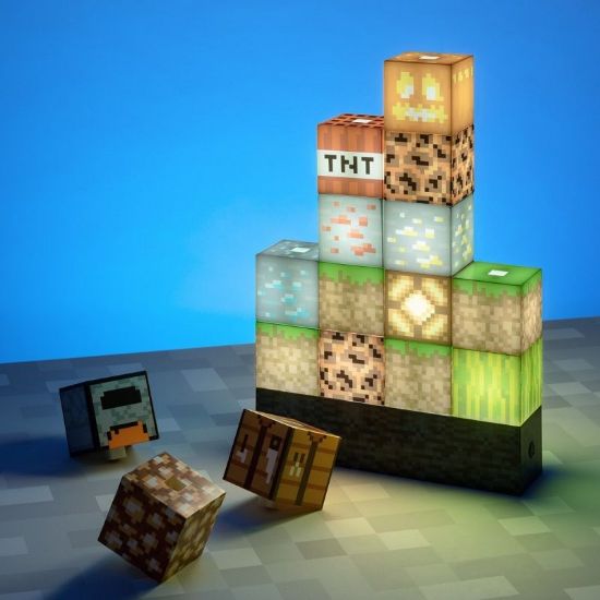 PALADONE Minecraft block building namizna svetilka V2