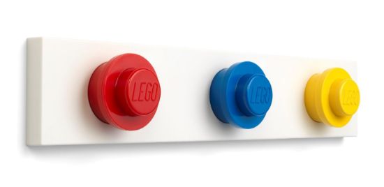 LEGO WALL HANGER RACK RED - BLUE - YELLOW STENSKI OBEŠALNIK