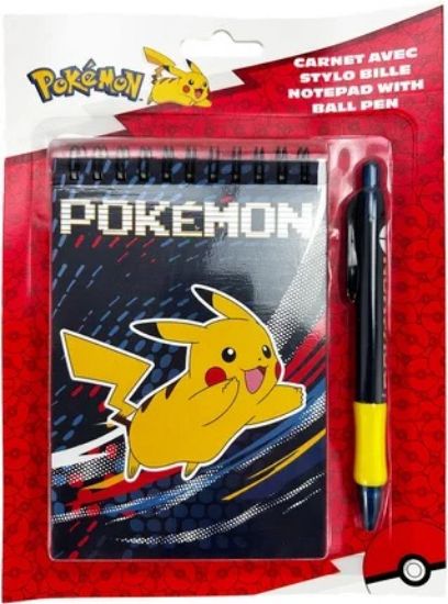 POKEMON - PIKACHU - spiralni zvezek in kemični svinčnik